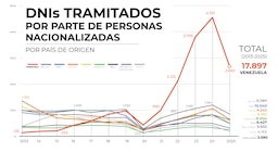 Casi 120.000 extranjeros tramitaron su DNI argentino en los últimos 12 años: en qué año fue el pico y cuál es el principal país de origen