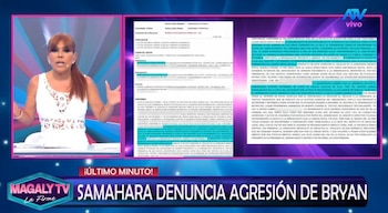 Samahara Lobatón denuncia a Bryan Torres y revela presunta violencia económica, según Magaly Medina. Captura: Magaly TV La Firme.