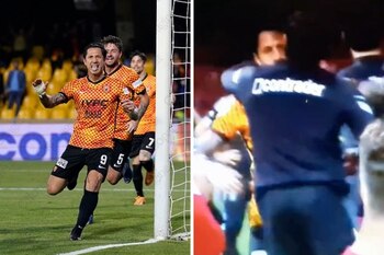 Gianluca Lapadula recibió un abrazo