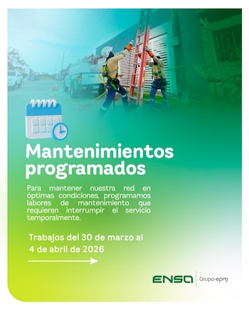 ENSA recomienda planificar actividades de Semana Santa y tomar previsiones para minimizar el impacto de los cortes de luz./(Redes de ENSA)