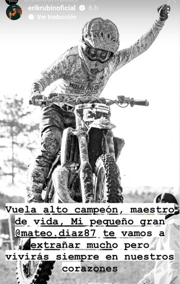 Erik Rubín envió un emotivo