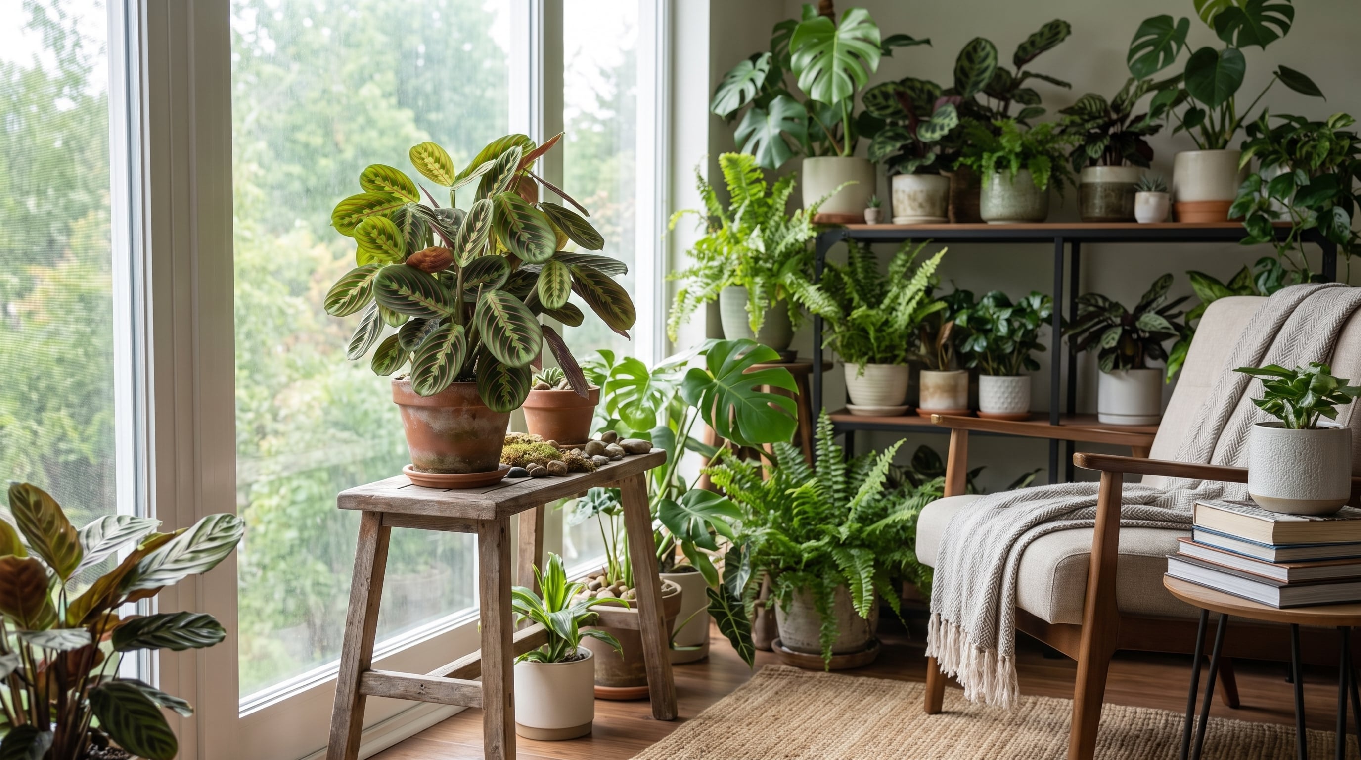 La planta de oración mueve sus hojas durante la noche y necesita riego moderado sin saturar la tierra. (Imagen Ilustrativa Infobae)