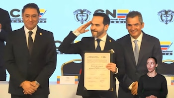 Acto de acreditación de Abelardo de la Espriella marcó inicio de una nueva etapa política en Colombia - crédito CNE/Captura de pantalla
