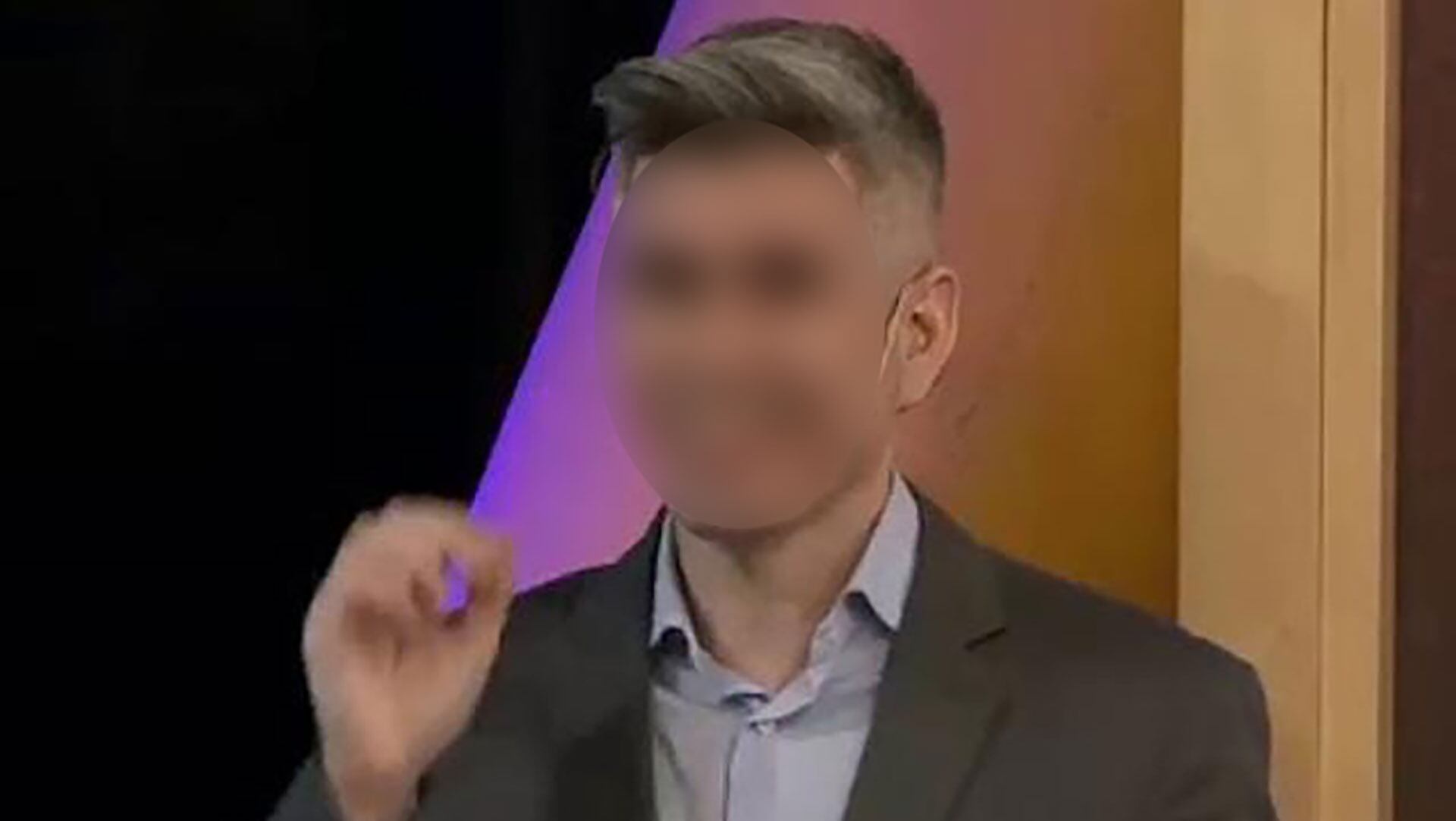 P.B., el acusado, durante una participación en un programa de televisión