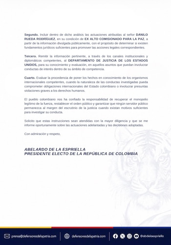 Abelardo de la Espriella - crédito @ABDELAESPRIELLA/X