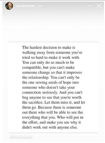 Sarah Kohan compartió una publicación