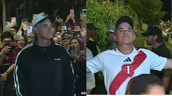 Robbie Williams cantó a fans que lo esperaron en hotel y lució camiseta de Perú: “Volveremos pronto”