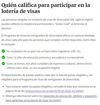 Requisitos para participar de la
