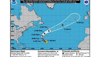Huracán Nigel se origina en