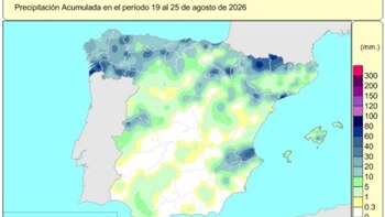 España registra 633 l/m2 de lluvia acumulada desde principios de octubre, un 7% más de lo normal