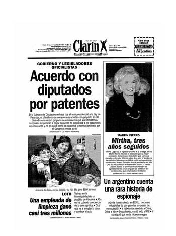 En la tapa del diario Clarín del 23 de mayo de 1995 se destaca la historia de Gaede. El título elegido fue: "Un argentino cuenta una rara historia de espionaje"