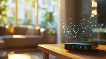 Interfaz de una aplicación móvil mostrando dispositivos conectados a una red WiFi