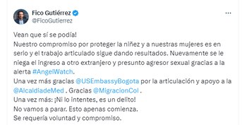 El alcalde de Medellín aseguró