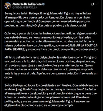 Abelardo de la Espriella - crédito @ABDELAESPRIELLA/X