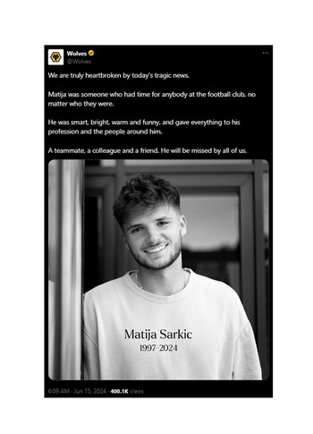 El posteo del Wolverhampton