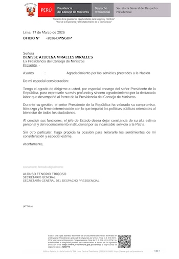 Denisse Miralles deja la PCM