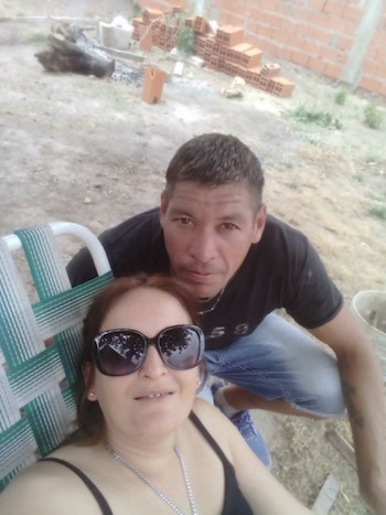 "La Marcia" junto a Salas, su pareja