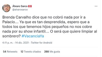 Twitter: Brenda Carvalho recbiió críticas