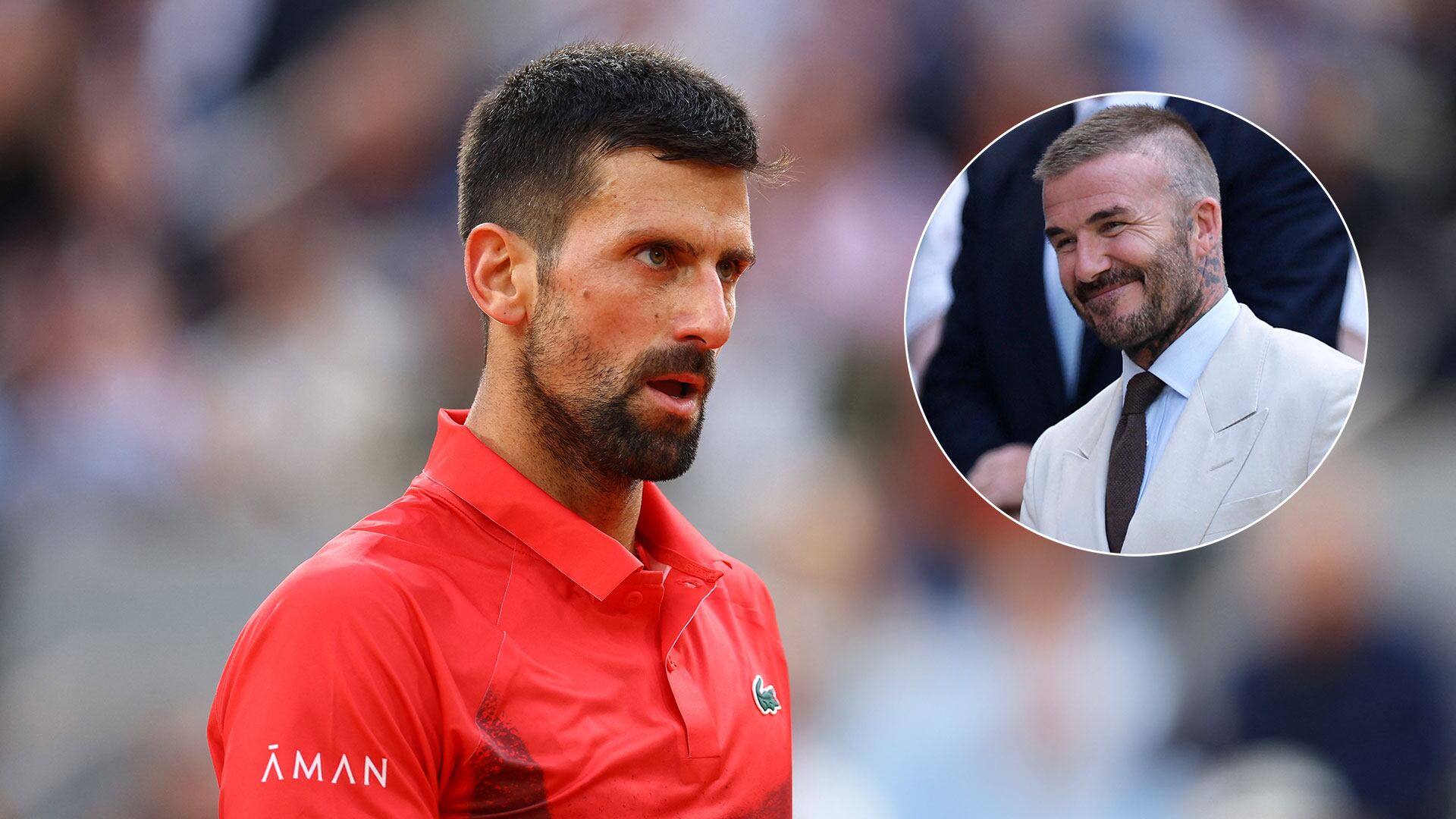 Djokovic elogió el armario de David Beckham