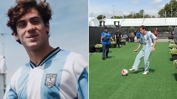 El divertido desafío de fútbol en el que participó Colapinto en medio de un clima mundialista del Gran Premio de Barcelona: “¡Eso es un gol!”
