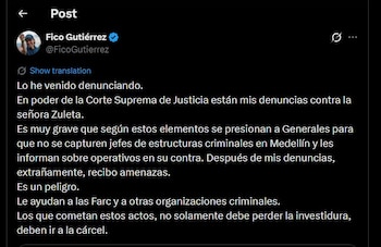 Fico Gutiérrez reaccionó a las