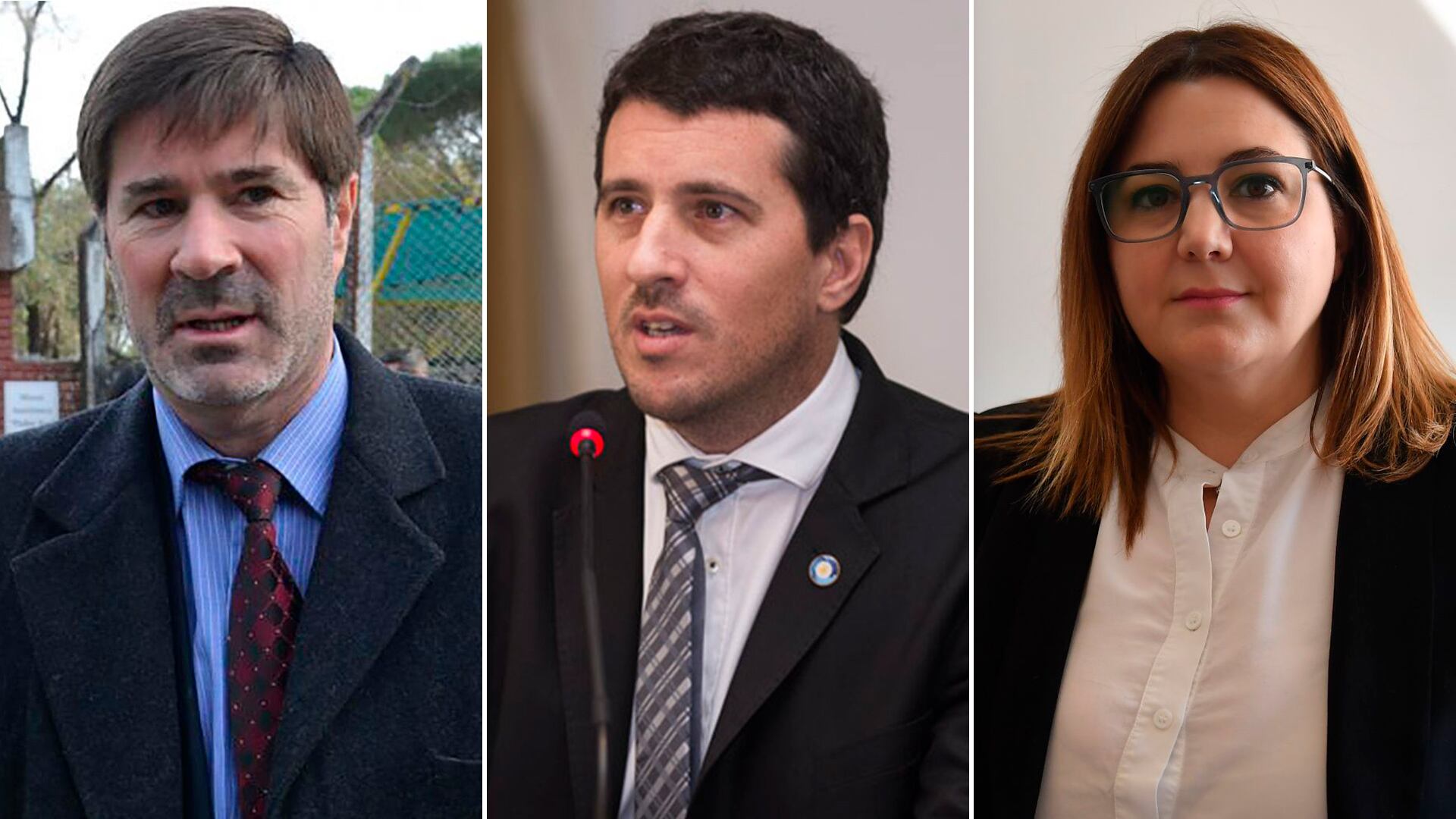 Enrique Senestrari, Carlos Gonella y Alejandra Mángano, quienes intervinieron en el caso
