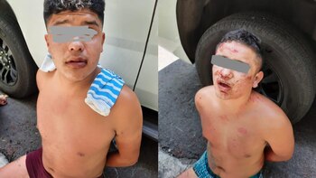 Los presuntos agresores terminaron atados