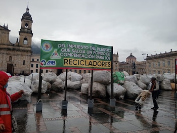 La manifestación en la Plaza