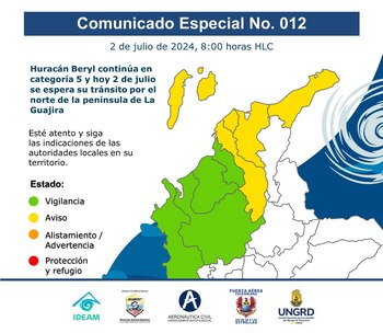 El huracán Beryl sigue avanzando