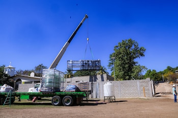 Trabajos de instalación de la