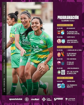 Programación de la fecha 1