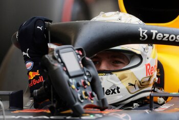 Max Verstappen a bordo de