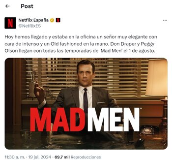 Así anunciaba en redes sociales