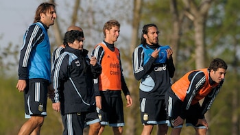 Maradona durante su estadía como