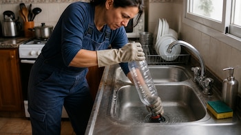 El truco para las cañerías tapadas con una botella de plástico que te ahorrará mucho dinero