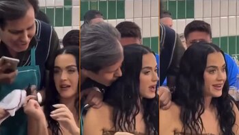 Katy Perry comió en una