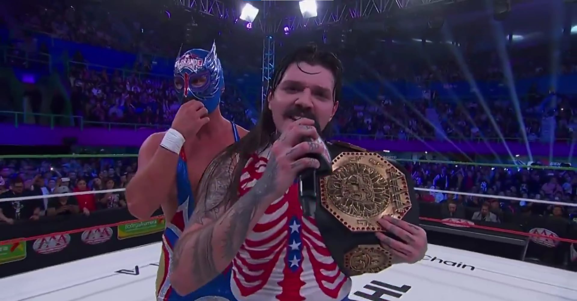 La cartelera de la Noche de los Grandes promete combates inéditos con estrellas de México y Estados Unidos en disputa por títulos de AAA y WWE. (Captura de video AAA)