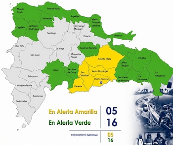 Las lluvias tendrán mayor incidencia en la mañana sobre el litoral costero caribeño, la región noreste y provincias como Barahona, Azua, Pedernales, el Gran Santo Domingo, San Pedro de Macorís y La Altagracia./ (COE)