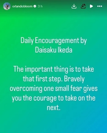 Orlando Bloom compartió se sentir