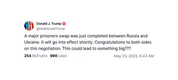 El mensaje de Donald Trump