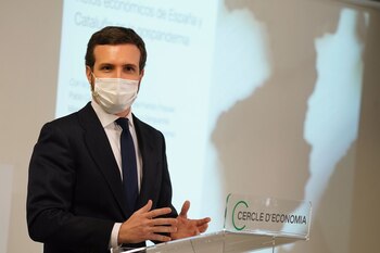 18/01/2021 El líder del PP, Pablo Casado, participa en una conferencia-coloquio organizada por el Círculo de Economía en Barcelona.
EUROPA ESPAÑA POLÍTICA
DAVID MUDARRA (PP)
