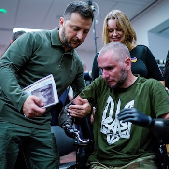 El presidente ucraniano contempló los