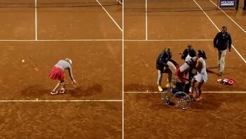 Una tenista colapsó en pleno