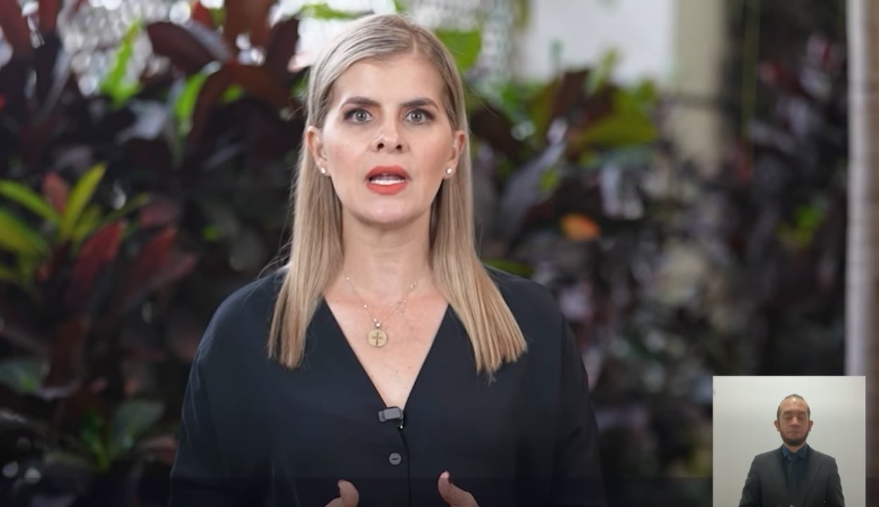 Laura Fernández Delgado afirmó que ocho de cada 10 bovinos ya fueron identificados y anunció la entrega de dispositivos sin costo a productores con hatos de menor tamaño (Captura de video)