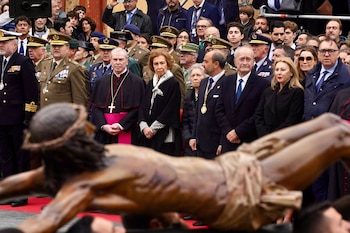 La reina Sofía asiste a la procesión del Cristo de los Alabarderos de Madrid en 2024. (EUROPA PRESS/ÁLEX ZEA)