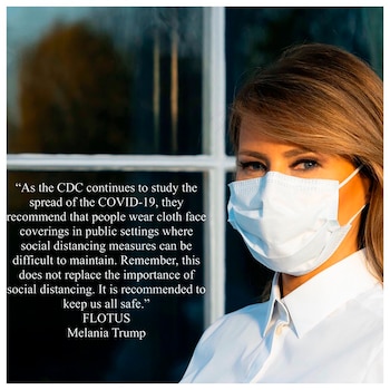 La foto que publicó Melania