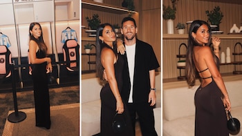El sofisticado look de Antonela Roccuzzo en la presentación de la nueva colaboración de Messi