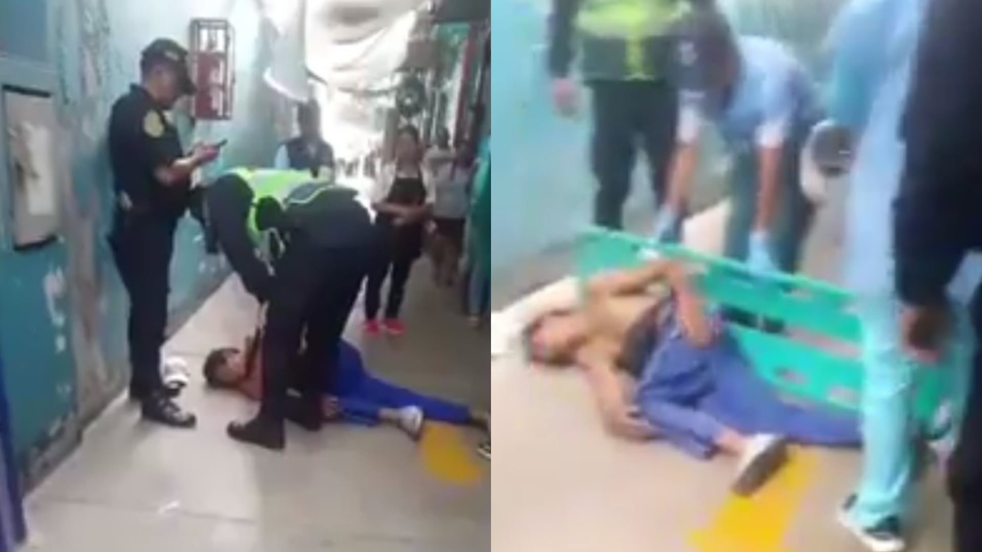 Extorsión en Chosica: sospechoso intenta escapar y termina hospitalizado tras caer de gran altura. (Foto composición: Infobae Perú/Captura video:X/@LisethInforma)