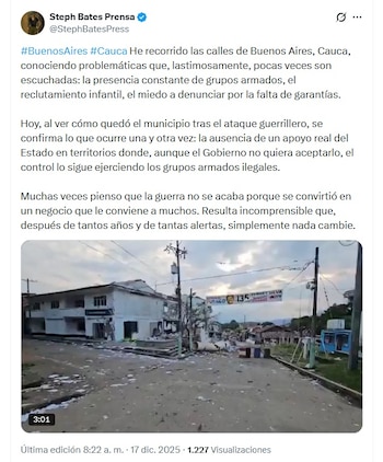 La reportera señaló al Gobierno