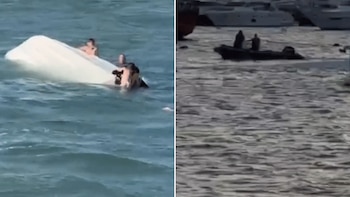 Rescataron a una familia tras